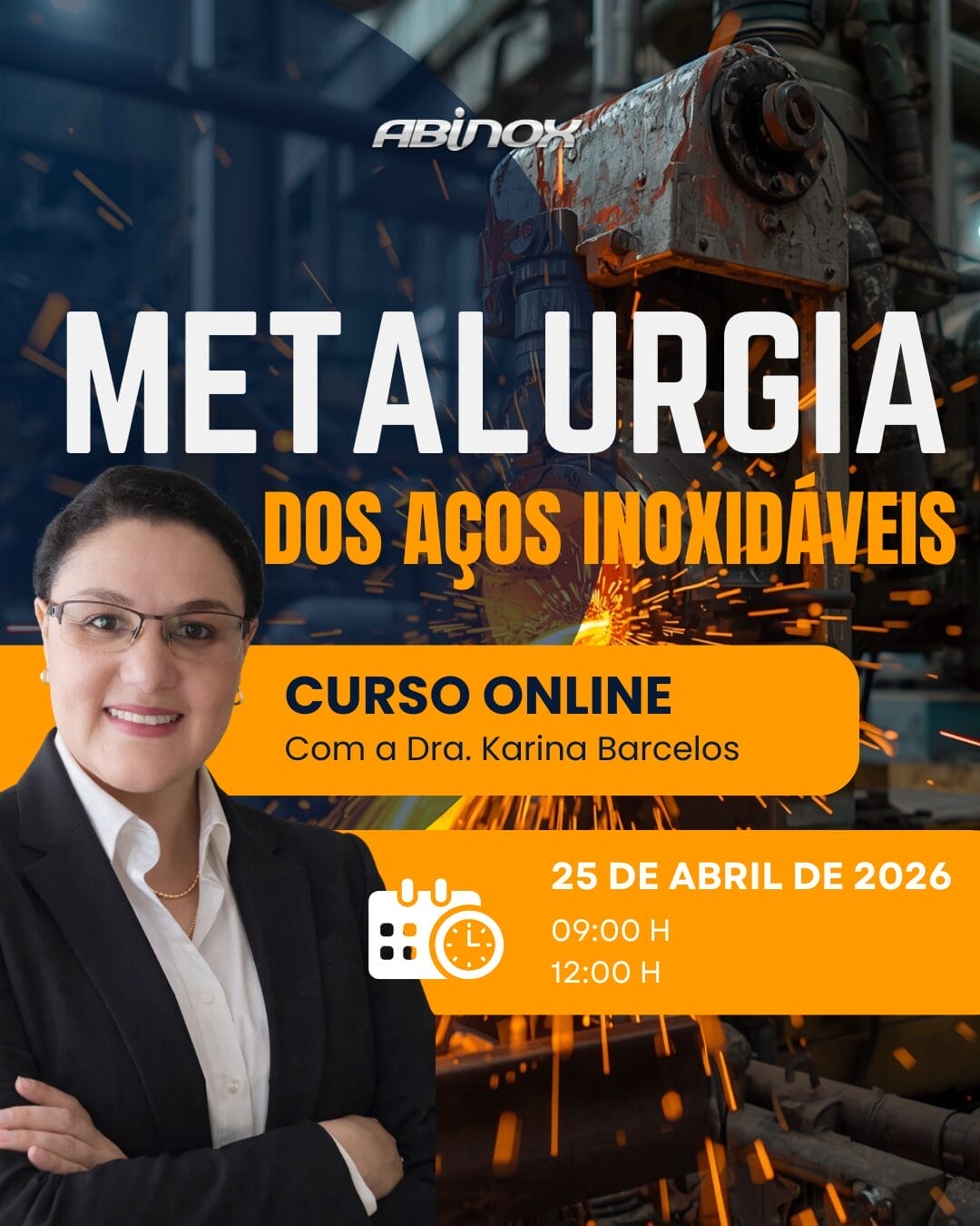 Abinox promove o curso Metalurgia dos aços inoxidável